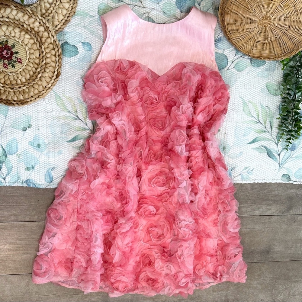 New Boutique Sample Handmade Tulle Rosette Women’s Baby Doll Dress Size Small - Picture 3 of 16